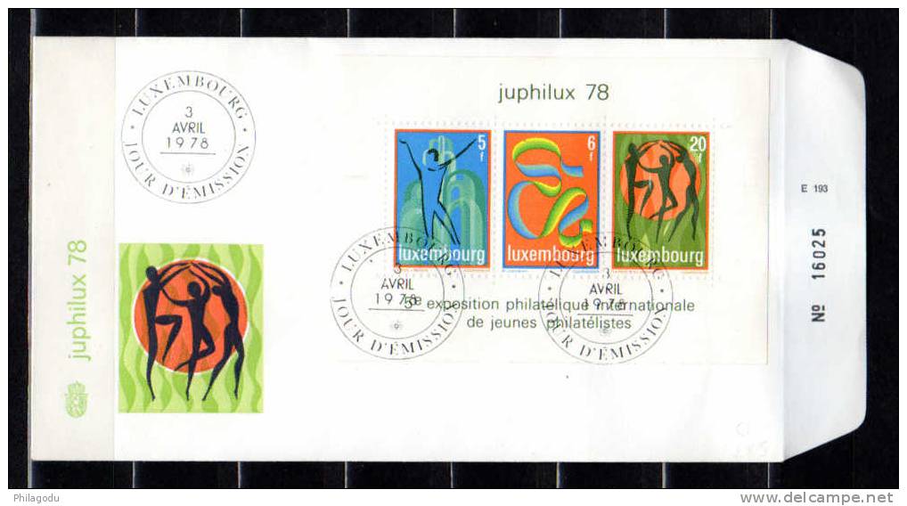 1 FDC, 1 Juphilux, 3e Exposition Internationale Des Jeunes Philatélistes, - FDC