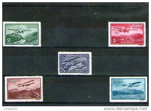 1931 P.A. AVIONS ET PAYSAGES  YV= 14/18  MNH - Ungebraucht