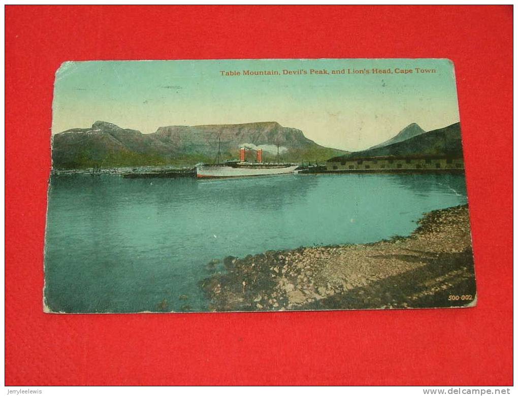 Cape Town  - Table Mountain, Devil´sPeak And Lion´s Head  -  1920  - ( 2 Scans ) - South Africa