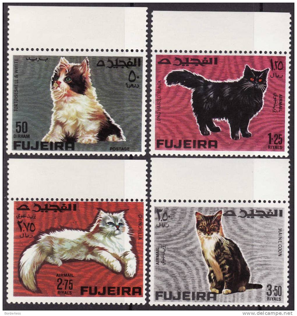 FUJEIRA   /  1967  /  8 VAL COMPLETE SET  /   **MNH  /  CHATS  CATS  GATOS - Fudschaira