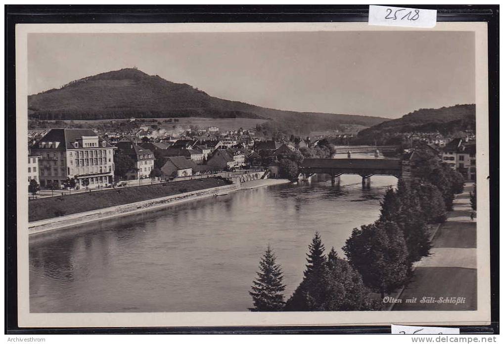 Olten Mit Säli-Schlössli ; Trou D'épingle Marginal à Dte (scan) (2518) - Olten