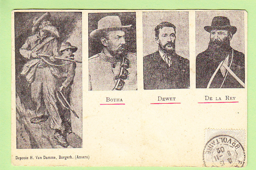 Botha, De Wet, De La Rey, Delarey. Guerre Des Boers. Dos Simple. 2 Scans.Edition Van Damme - South Africa