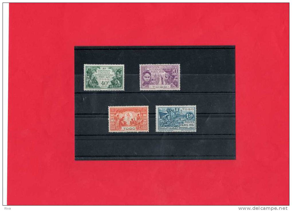 4 Valeurs  (Exposition  Coloniale INT /  PARIS 1931 )( Cote 32,00 ) - Altri & Non Classificati