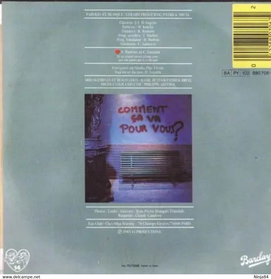 SP 45 RPM (7")  Patrick Bruel  "  Comment ça Va Pour Vous ?  " - Other - French Music