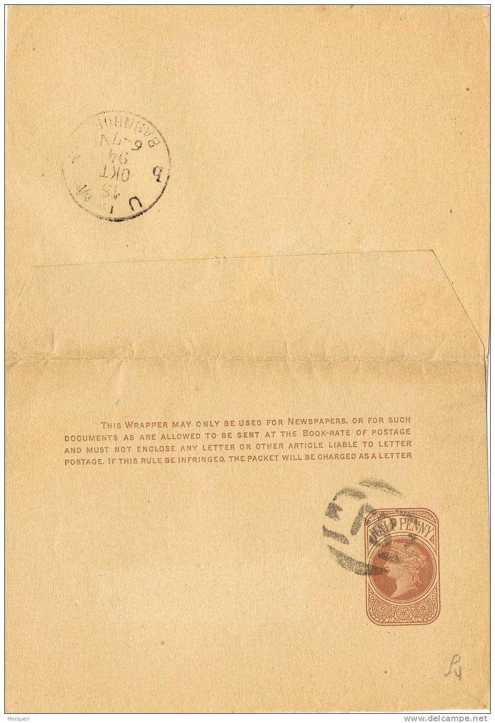 Faja Periodico Inglaterra FB Grill A ULM (Alemania) 1894 - Lettres & Documents