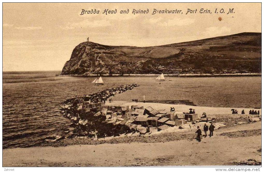 Bradda Head And Ruined Breakwater  -  Port Erin .I.O.M. - Isle Of Man