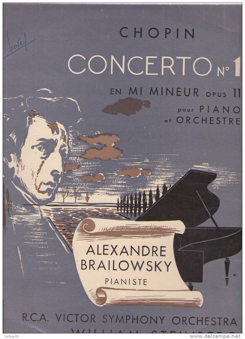 Brailowsky, Alexandre Chopin Concerto N°1 En Mi Mineur Op 11  33 Tours - Classique