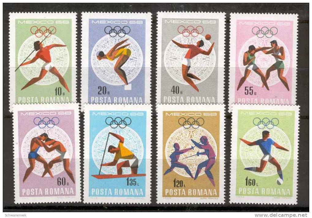 RUMÄNIEN 1968 ,  MiNr 2697 -2704  , Postfrisch , MNH - Unused Stamps