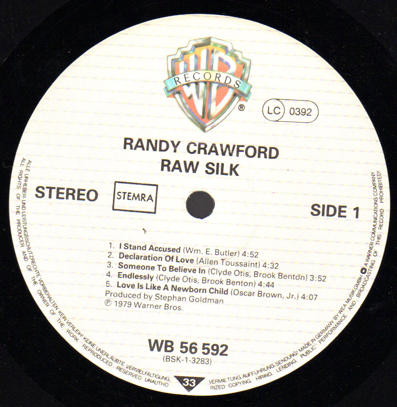 * LP *  RANDY CRAWFORD - RAW SILK (Germany 1979 Ex-!!!) - Soul - R&B