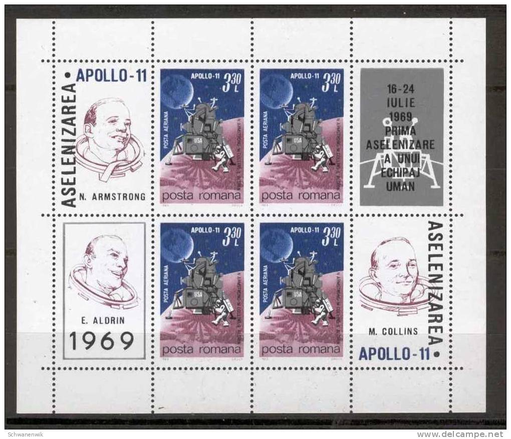 RUMÄNIEN 1969 ,  MiNr Block 72  , Postfrisch , MNH - Ongebruikt