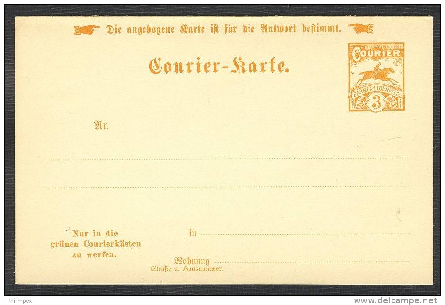 GERMANY LOCALS, 3 DIFFERENT STATIONERY DOCUMENTS Barmen-Elberfeld, ALL HORSE	TOPIC - Cavalli