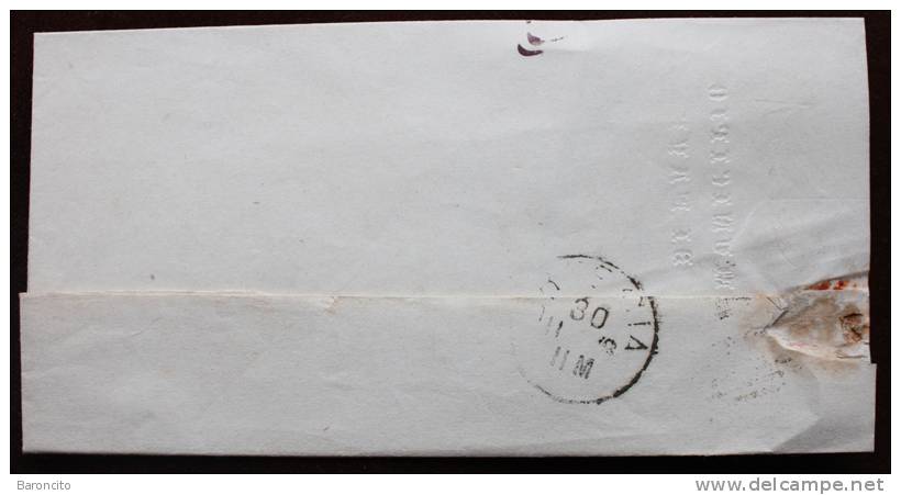 NAVE (BS). Annullo Numerale A Sbarre Su 10cent. Azzurro De La Rue, Lettera Il Prefetto Di Brescia 1879 - Used