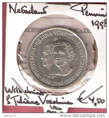 NEDERLAND PENNING 1998 WILHELMINA & JULIANA VORSTINNEN VAN ORANJE - Monarchia/ Nobiltà