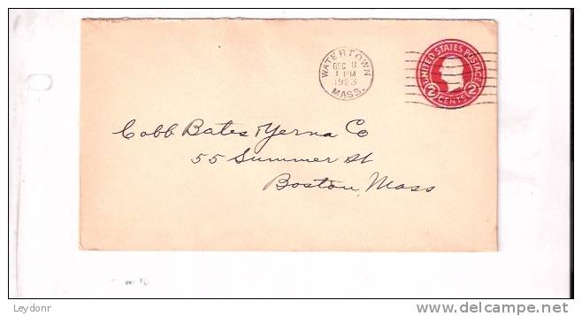 George Washington U93  Cobb Bates & Yerxa Co., Boston, MA - Postmarked Watertown 1923 - 1921-40