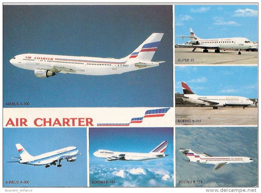 Lot 4 CP Air Charter  Avion Aviation Aviateurs Filiale Air France Air Inter Boeing 727 228  Airbus A 300 - 1946-....: Era Moderna