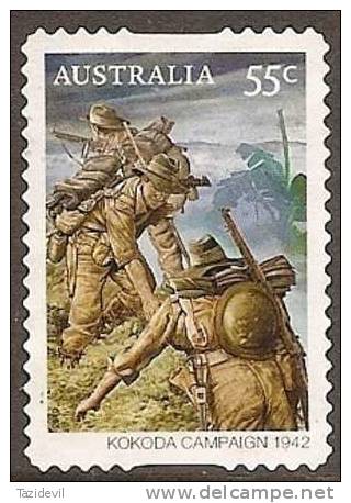 AUSTRALIA - 2010 Used DIECUT 55c Kokoda Campaign - Soldiers - Oblitérés
