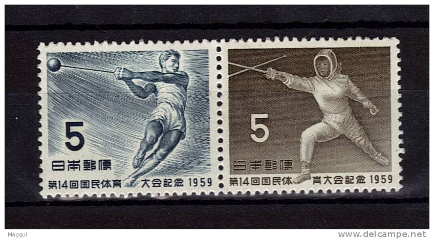 JAPON   N° 636/37  **    Escrime -lancer Du Marteau - Fencing