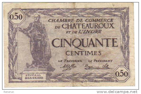 Billet De Necessite  CHATEAUROUX  50cts N°19  (TTB) - Chambre De Commerce