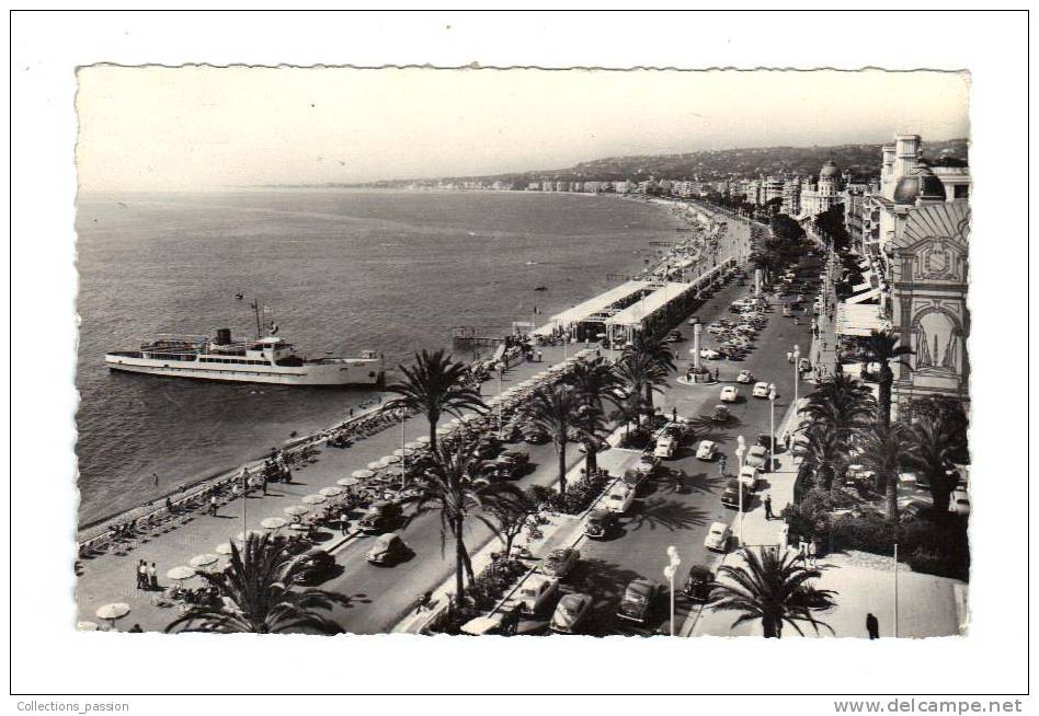 CP, 06, Nice, La Promenade Des Anglais, Voyagée 1959 - Plätze