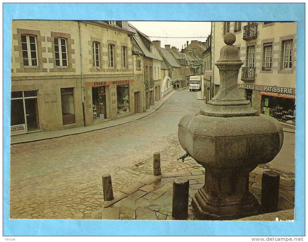 CP- Pontrieux - Le Rue St Yves Et La Fontaine - 22-Côtes D'Armor - Pontrieux