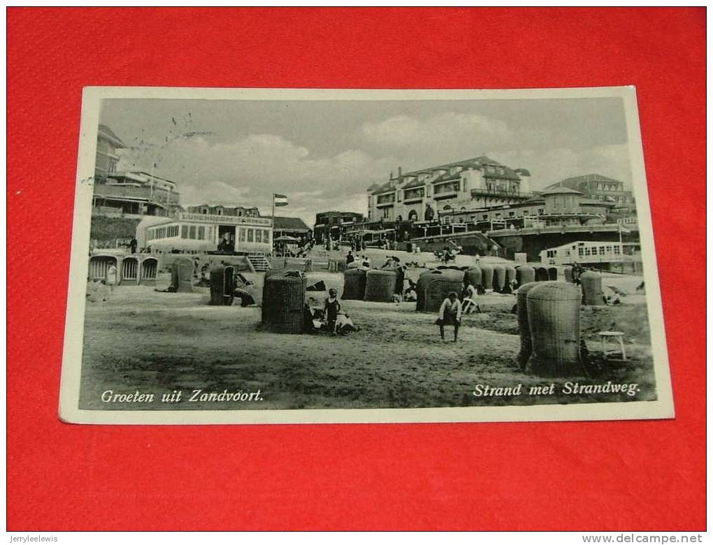 Zandvoort  - Strand Met Strandweg       -   ( 2 Scans ) - Zandvoort