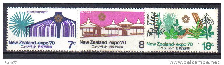 ZEL162 - NUOVA ZELANDA 1970 ,  Yvert Serie 501/503  ***  Osaka - Neufs