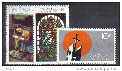 ZEL166 - NUOVA ZELANDA 1970 ,  Yvert Serie 522/524  ***  Natale - Unused Stamps