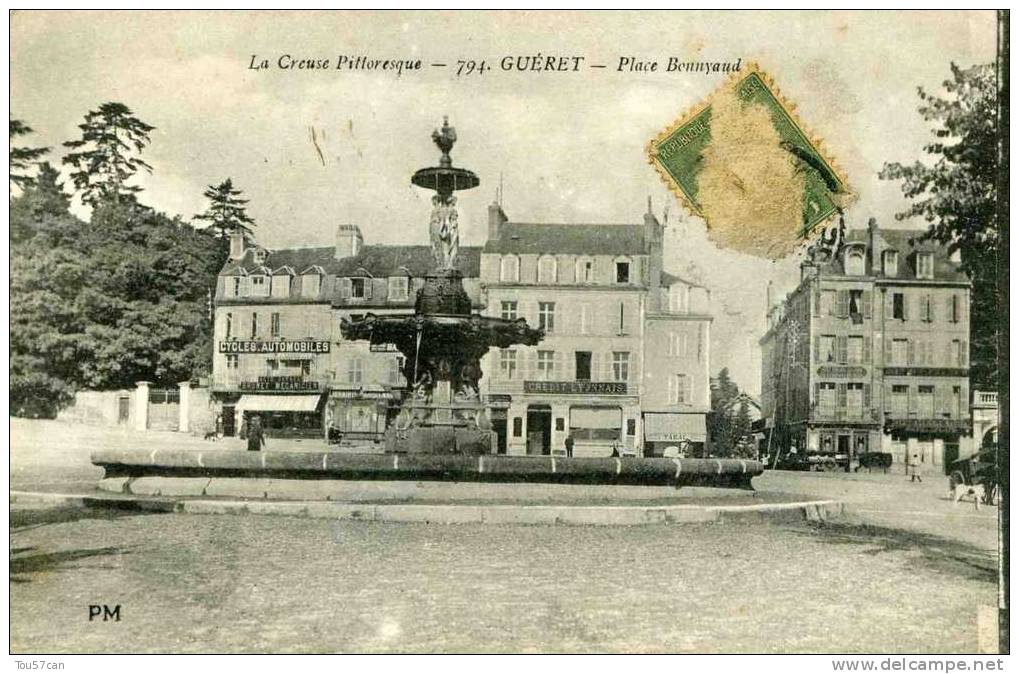 GUERET - CREUSE - CPA PETITE ANIMATION. - Guéret