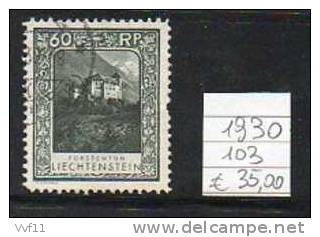 LIECHTENSTEIN 1930 VEDUTE 60 Rp USATO - Used Stamps