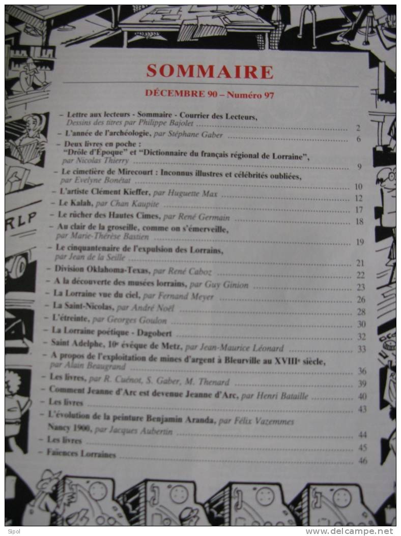 La Revue Lorraine Populaire -Jean Marie Cuny- Décembre 1990 N°97 : Faiences Lorraines Voir Sommaire - Lorraine - Vosges