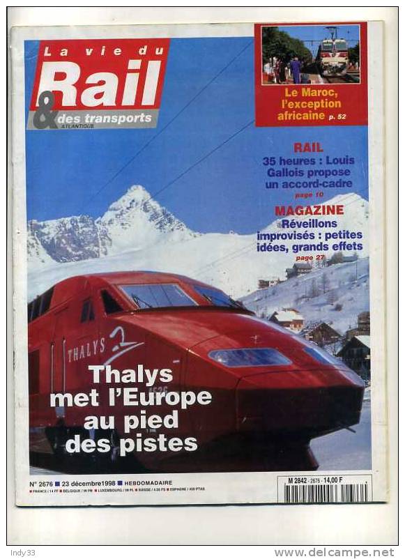 - LA VIE DU RAIL . N°2676 . 1998 - Trenes