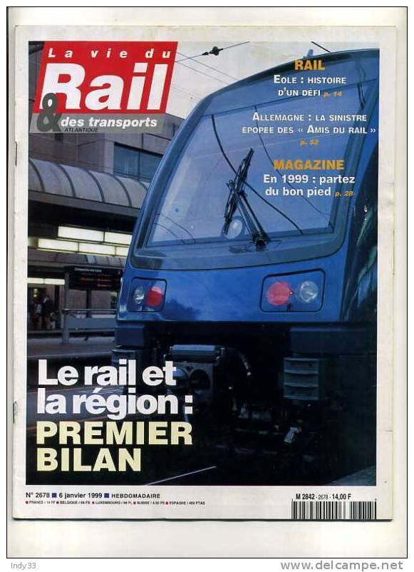 - LA VIE DU RAIL . N°2678 . 1999 - Trains