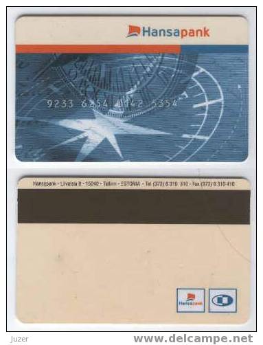 Estonia: Debit Interim Card From Hansabank (1) - Credit Cards (Exp. Date Min. 10 Years)