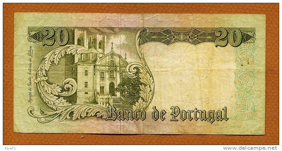 20 Escudos  "PORTUGAL"    VF Bc61 - Portogallo