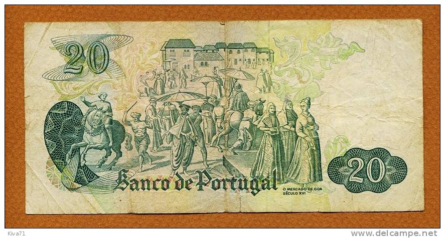 20 Escudos  "PORTUGAL"    VF Bc61 - Portugal