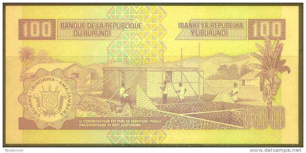 Burundi 100 Fr Note, P37 (2006), UNC - Burundi