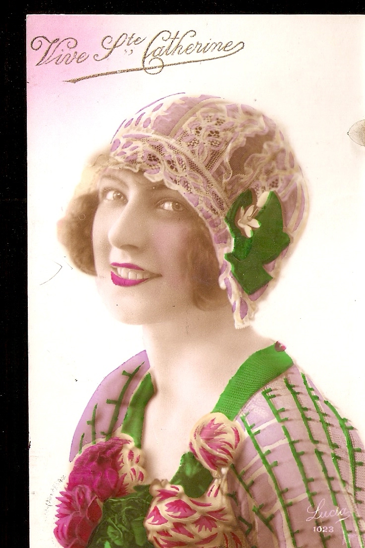 Vive Sainte Catherine :  Très Beau Portrait De Jeune Femme Avec Coiffe Dentelle - Saint-Catherine's Day