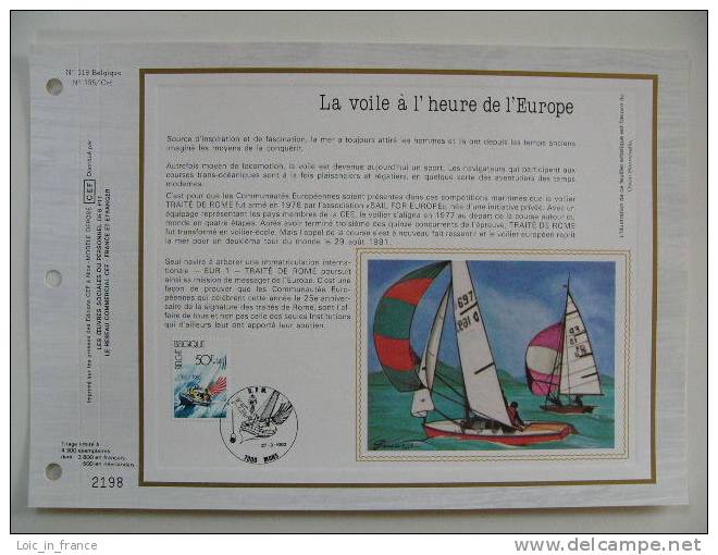 Feuillet CEF Belgique N° 319 Voile - Vela