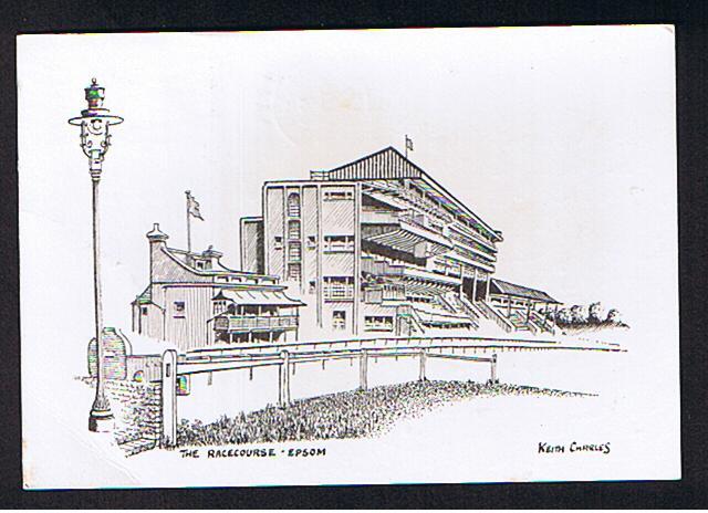 RB 615 - Postcard  - The Racecourse & Main Grandstand Epsom Surrey - Surrey