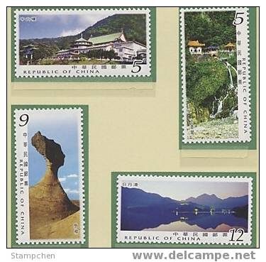 2006 Taiwan Scenery Stamps Park Geology Lake Waterfall Falls Landscape Gorge Rock - Water