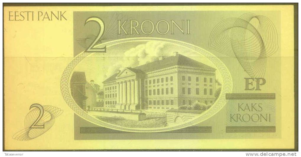 Estonia 2 Krooni Note, P70a, UNC - Estonie