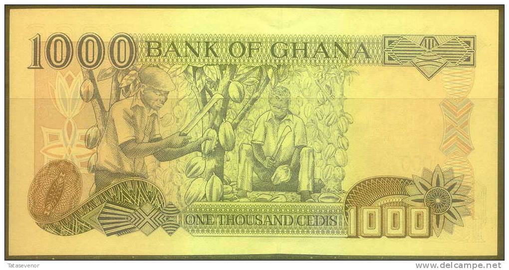 GHANA 1,000 1000 CEDIS P-32 1999 DIAMOND JEWEL UNC GHANIAN MONEY BILL BANK NOTE 