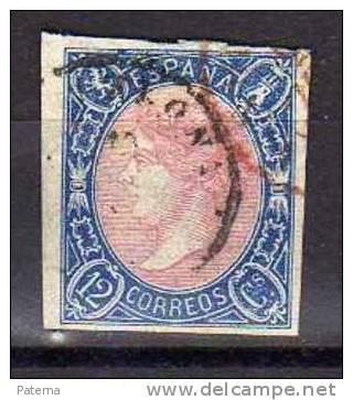 ESPAÑA 1865 Nº 70, Usado, 12  Cts - Oblitérés