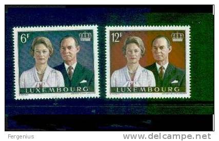 Luxembourg-1978-Nozze Argento-unif. 912/13 -** - Unused Stamps