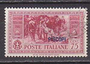 Z2877 - COLONIE ITALIANE EGEO PISCOPI SASSONE N°22 - Egeo (Piscopi)
