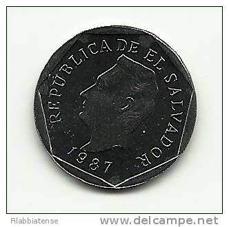1987 - El Salvador 10 Centavos Fondo Specchio, - Salvador