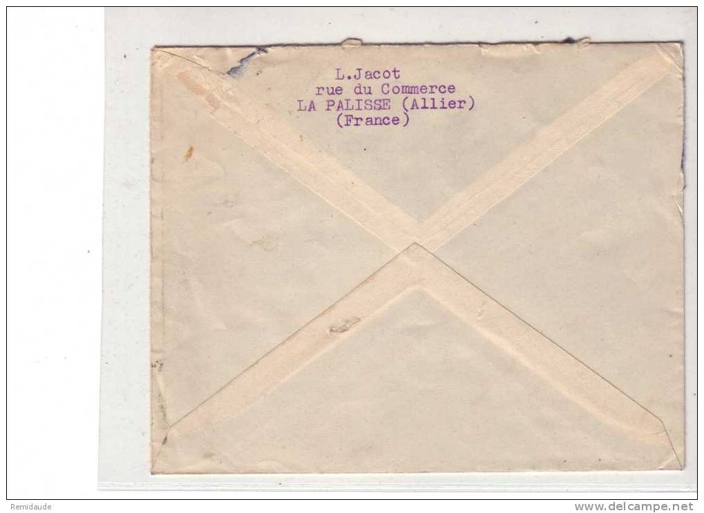 TYPE PAIX SURCHARGE + IRIS - Yvert N°482 X 3 + 433 Sur LETTRE De LA PALISSE (ALLIER) Pour INTERLAKEN (SUISSE) -1941 - 1932-39 Peace