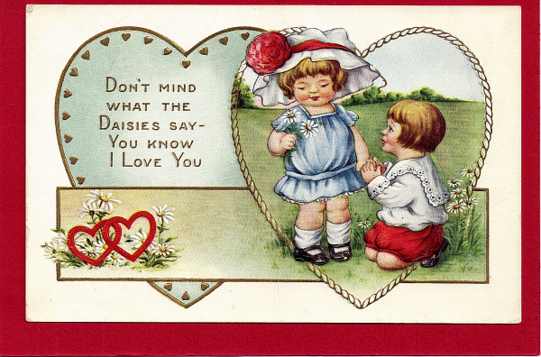 Embossed, Children In Heart. Whitney Made.  1900-10s - Valentine's Day