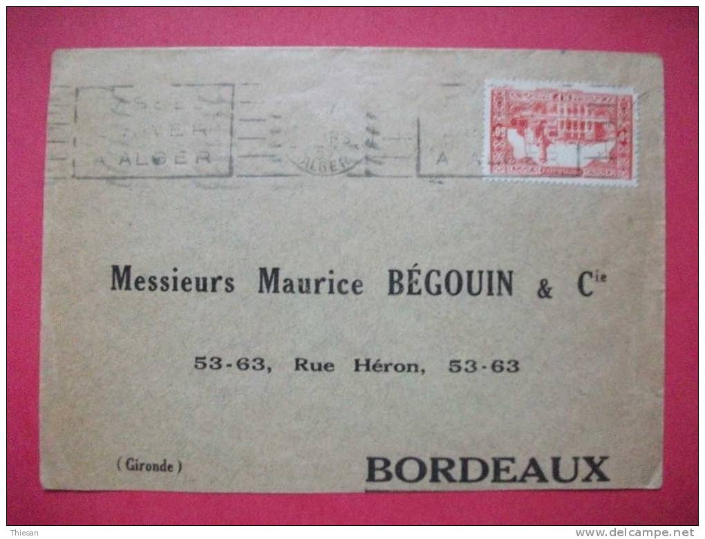 Algérie Lettre Alger 1937 OMEC - Briefe U. Dokumente
