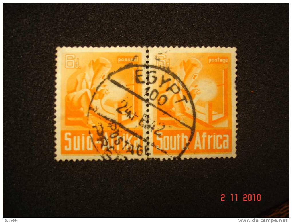 South Africa 1941 6d  Pair SG930 Used - Andere & Zonder Classificatie